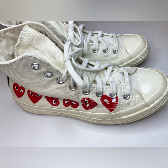 Comme Des Garcons PLAY X Chuck 70 Heart High Top Unisex  Sneaker  M7/WMN9 - Picture 7 of 17